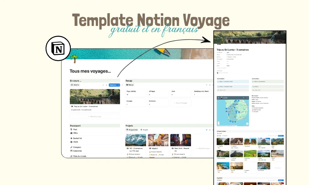 Template Gratuit Notion en français