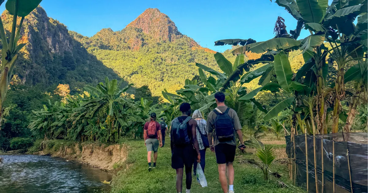 Quoi emporter en voyage ? Backpack, Nong Khiax paysage